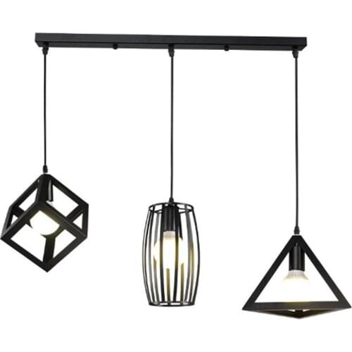 Modern minimalist restaurant chandelier creative art lamps dining table bedroom study bar three head LED chandelier