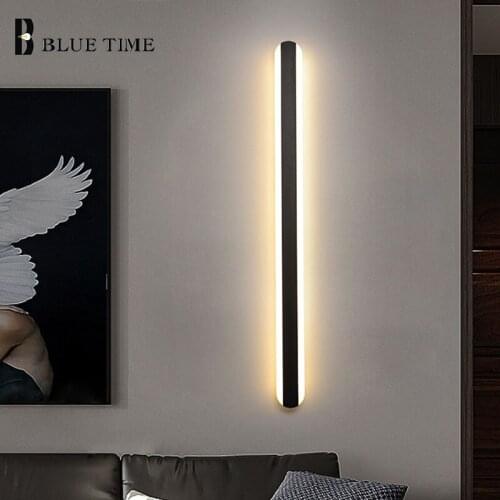 Modern Strip Wall Light Home Indoor Sconce Wall Lamp Living Room Bedroom Bedside Light Staircase Corridor Aisle Light LED Lustre