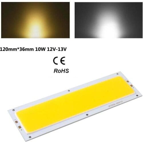 High Quality LED COB Light Strip 12V-13V 10W 120mm*36mm DIY LED For Home Outdoor Lamp Light Source 2pcs/lot Free Shipping