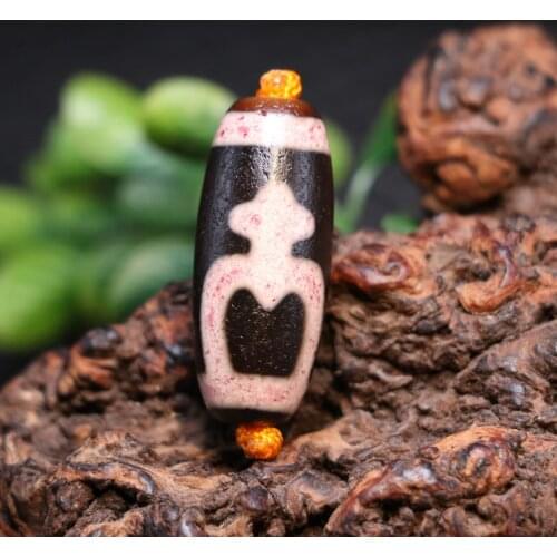 Treasure Magic LKbrother Top Quality Magic Power Tibetan Old Agate Oily Patina Treasure Bottle Symbol dZi Bead Amulet