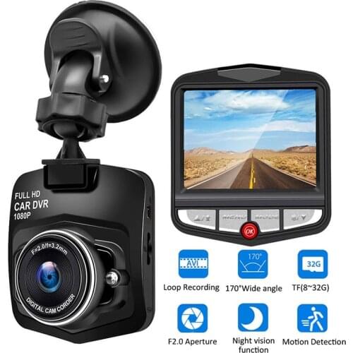 Full 1080 HD Dash Cam Car Video Recorders DVR Camera Night Vision Shield Shape Dashcam Reverse Car Camerea Loop Recording DVR