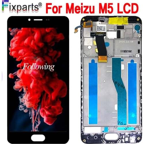 Meizu M5 LCD Display Touch Screen Digitizer Assembly M611D M611Y M611A For 5.2 inch MEIZU M5 mini LCD With Frame M611h+tools