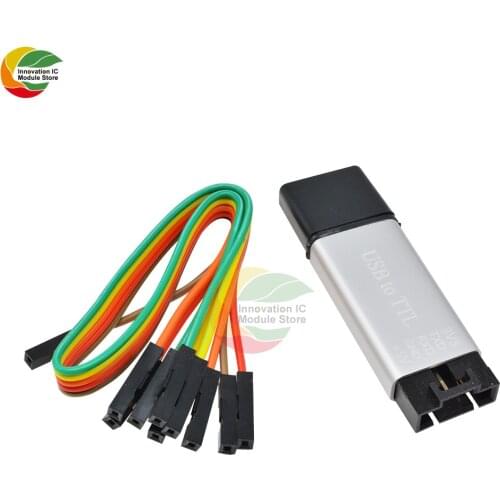 Ziqqucu CP2102 USB 2.0 to TTL UART 5Pin Serial STC Converter Module with Case 4Pin Jumper Wire Replace FT232 Module for Arduino