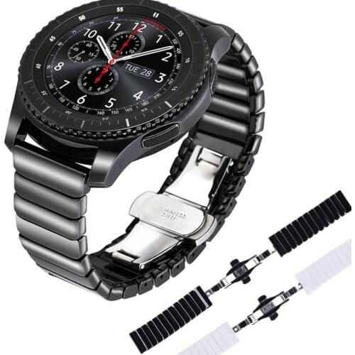 22mm Butterfly Buckle Ceramic Wristband For Samsung Gear S3 Strap For Gear S3 Classic R770 S3 Frontier R760 Watch Band 22MM