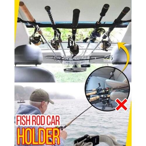 2x Vehicle Fishing Rod Holder Van SUV Carrying Belt 5 Slot Rod Saver Carrier