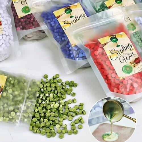 500g Retro Octagonal Sealing Paint Wax Particles Candy Color/pearlescent Color DIY Gift Wedding Invitation Wax Seal 1430pcs