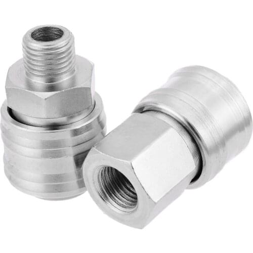 6pcs 1/4" BSP Quick Couplers Kit High Strength Air Hose Compressor Connector Fittings Male/Female Quick Release Quick Coupler