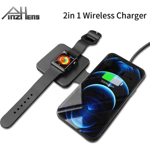 PINZHENG Wireless Charger For iPhone 12 Pro MAX Folding Magnetic Dual-Charge Wireless Charger For Apple iWatch 6 Or Airpods