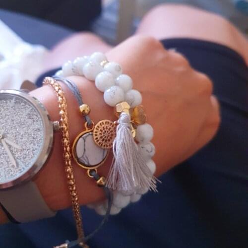 30 Style Marble Turtle Bracelet Set Heart Pearl Moon Star LOVE Crystal Bracelets for Women Tassel Hand Wrist Jewelry Wholesale