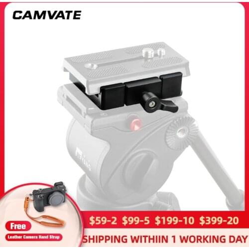 CAMVATE Manfrotto Quick Release Slide-in Style Adapter Baseplate With 1/4"-20 Thread Screw For Manfrotto 577/501/504/701/Tripod