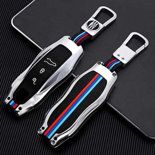 Zinc Alloy Car Key Case Cover for Porsche 911 711 Macan Cayenne Boxster 981 Spyder 918 Carrera 991 Key Protective Shell