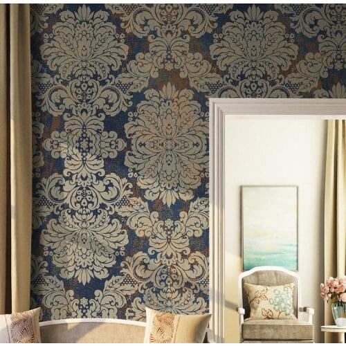 CJSIR Custom European Damascus Retro Wall Paper Decoration Mural Wall Painting Wallpapers for Living Room Bedroom Background
