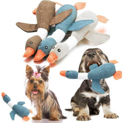 Dog Squeak Toys Wild Goose Sounds Toy Cleaning Teeth Puppy Dogs Chew Supplies Training 30cm Household Pet Dog Toys accessories