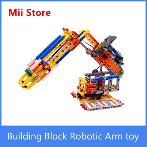 Yahboom Innovative DIY Programming Mechanical Building Block Robotic Arm toy powered without BBC Microbit V2