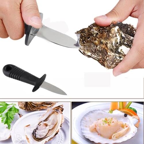 Stainless Steel Utility Oyster Scallop Seafood Shelling Tool Durable Oyster Knife Multifunctional Practical Kitchen Seafood Tool