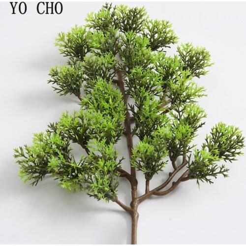 Simulation plant 35cm Artificial Pine Branch Fake Pine Needle home decorative bonsai plastic pine branch artificial Thuja branch
