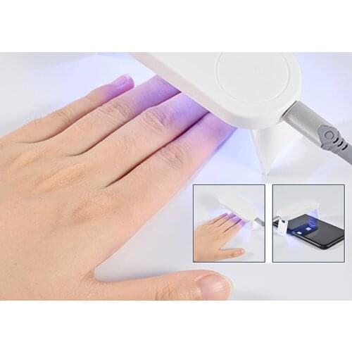 Use Nail Gel Varnish Dryer Nail Art Tools UV LED Nails Portable 6W Nail Dryer Machine 3 LED UV Lamp Micro USB Cable HED UV Lamp