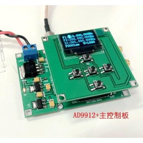 2019 AD9912 1GSPS 1HZ-400MHZ Sine Wave Output DDS Signal source Sweep