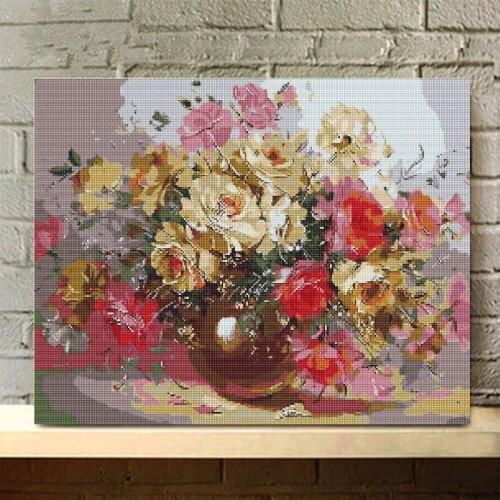 Flowers 5D Full Round Flowers diamond painting Round Diamond Embroidery Craft Cross Stitch Home Decoration Painting