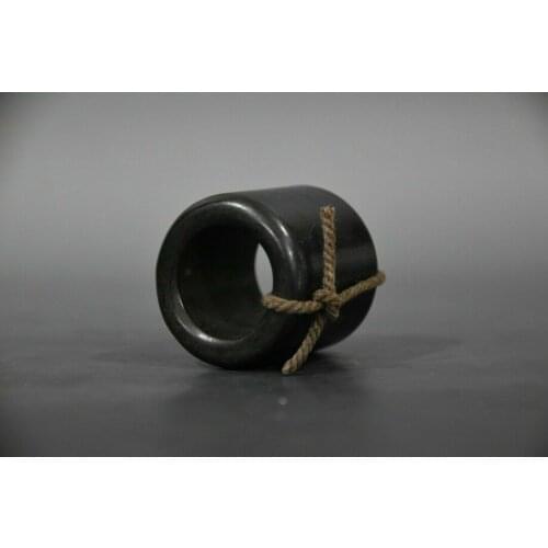 Chinese Red mountain culture collection meteorite carving Fingerstall Thumb ring