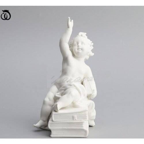 Classical Baby Arts Sculpture Home Decor Ceramics Angel Character Statue Craft Ideas Desk Room Decoration Birthday Gift R7210