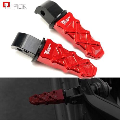 Logo TERENE700 Moto Accessories CNC Foot Pegs Rear Passenger Footrests For For Yamaha TENERE 700 2019 2020 2021