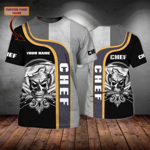 2021 Hot Sale t shirt Custom Name Master Chef 3D Printed Mens Summer Short sleeve O-Neck Unisex Casual sports T-shirt 14 styles