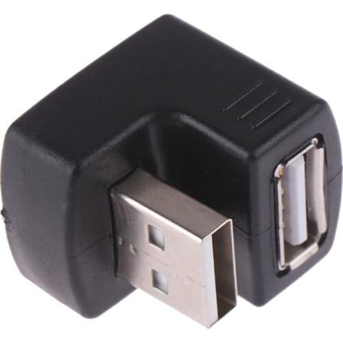 Newest 100pcs/lot 90 Degree 180 Degree USB 2.0 A Male To Female M/F Converter Adapter Connector For Laptop PC Computer Notebook