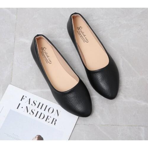 New arrival Slip-On flat shoes womens simple basic style solid color fashion non-slip wear-resistant loafers ladies W38-37