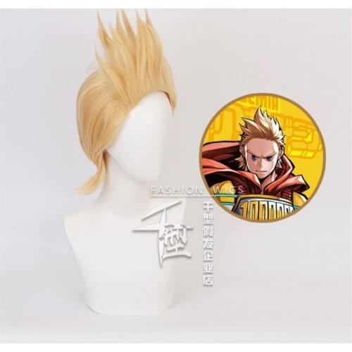35cm Anime My Hero Academia Wig Million Cosplay Wigs Playing Gold Hair Hair Halloween 1:1 Wigs Cap