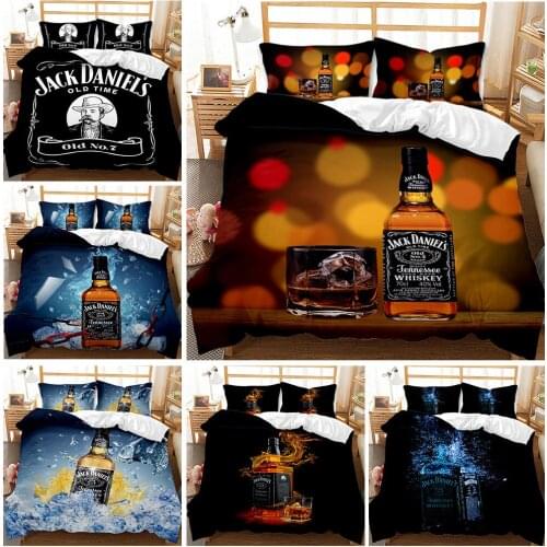 Wine Bottle 3D Prints Duvet Cover Nostalgia Old Time Quilt Cover Bedding Set Queen King Comforter Cover Single Double Bedclothes