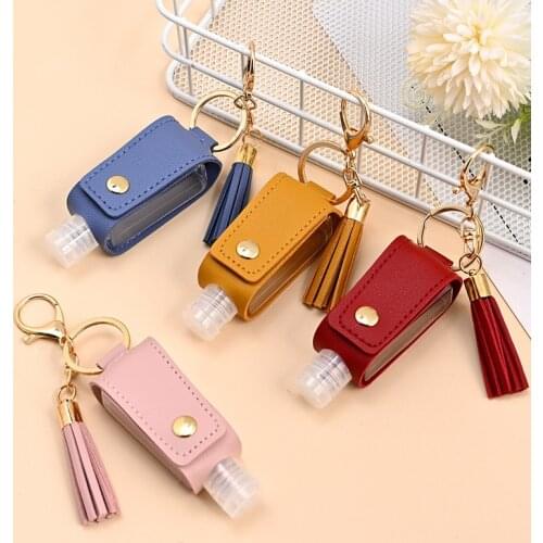 PU Keychain Men Women Solid Keyrings Wallet Covered Hasp Fashion Keys Wallets Organizer Holders Storage Bag Creative Gift