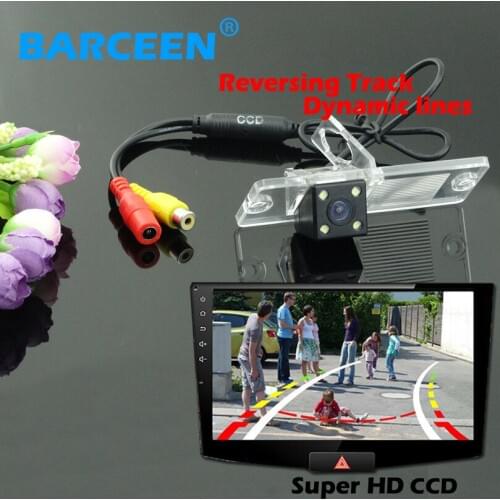 Wire car parking camera original car use shell material plastic 170 degree ccd image Dynamic track line for Mitsubishi Pajero