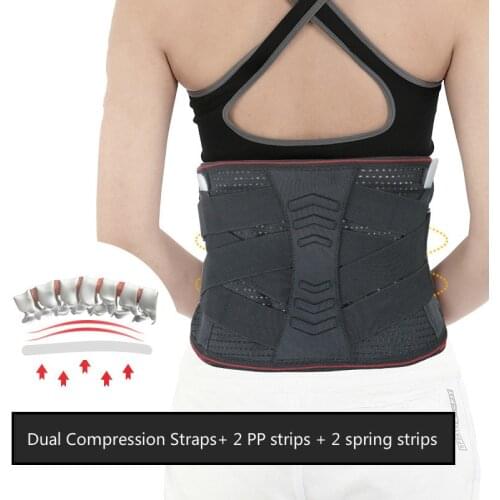 Gym Waist Support Trimmer Belt Back Pain Relief Lumbar Belts Orthopedic Spine Brace Breathable Dual Adjustable Strap faja Lumbar