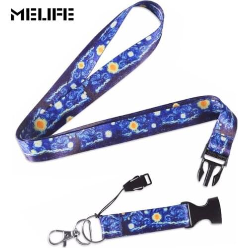MELIFE Climbing Lanyard Starry Night Lanyards for Neck Strap For Card Badge Gym KeyChain Sports Lanyard DIY Hang Rope Keychain