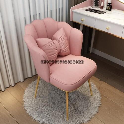Scandinavian Light Luxury Back Chair Dining Chair Bedroom Net Red Makeup Chair Modern Simple Princess Manicure Chair Computer Ch