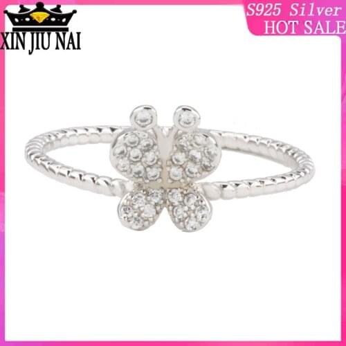 Twisted twisted rope female micro-set diamond ring butterfly shape cute style combination ring gold-plated jewelry wholesale