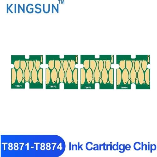 T8871 T8872 T8873 T8874 Compatible ink cartridge chip For Epson WorkForce Enterprise WF-C17590 Printer (BK C M Y)