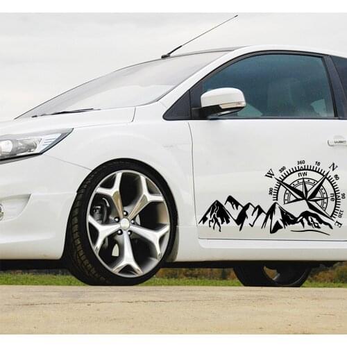 Lage Size Mountain Compass Car Sticker For Car Body Window Decal Stickers Vinly Auto Decoration Accessories