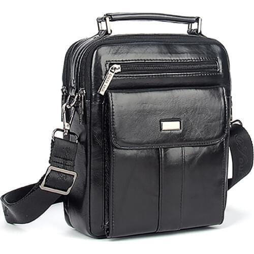 Genuine Leather Messenger Single Shoulder Bag Luxury Cross Body Real Cowhide High Quality Casual Men Business Handbag Tote Bags