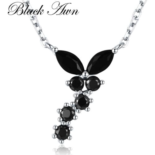 [BLACK AWN] Trendy 925 Sterling Silver Necklace for Women Female Bijoux Life Dragonfly Pendants Silver 925 Jewelry K014