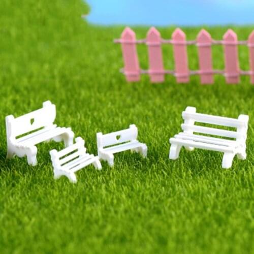 ZOCDOU 1 Piece Bench Park Rest Pew Chair Chair Stool France Model Small Statue Figurine Crafts Ornament Miniatures Home Decor