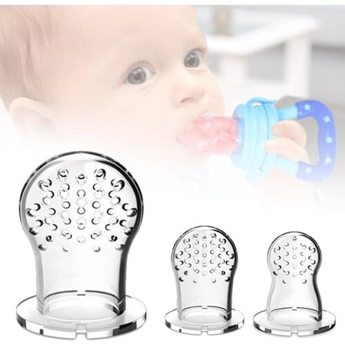 3 Pc Lot Baby Food Feeder Pacifier Replacement Nipple Silicone BPA Free Feeding Nipples Silicone Kids Pacifier Feeding