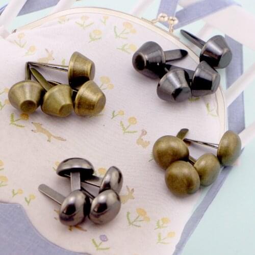 12mm 4pcs Mushroom Bucket Nail Bag Accessories Bag Bottom Button Luggage And Bags Hardware Parts Diy Bag Parts Foot Nail
