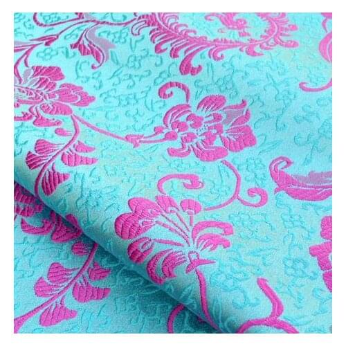 75cm*100cm Brocade cloth fabrics costume baby dress fabric clothing apparel fabrics / pink brocade Aqua bottom Fissidens