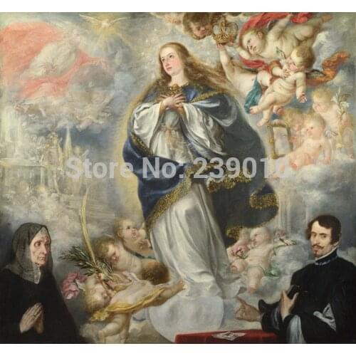 Free shipping classical angels oil painting printed on Canvas religion virgin Mary oil painting canvas prints