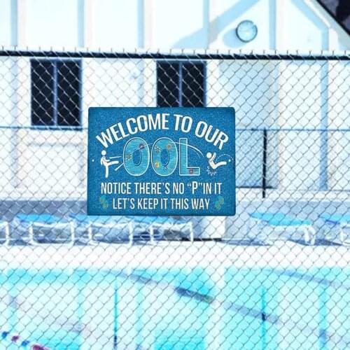 Free Shipping Pool Rules Sign Metal Sign Beach Decor Rust Tin Sign Wall Art Stickers Posters Wall Art Decoration 2021 Для Дома