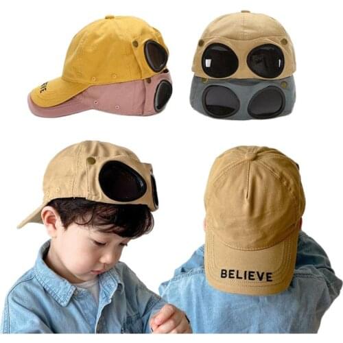 Doitbest 2 to 8 Years 2020 spring Children Baseball Cap Hip Hop Pilot sunglasses kids Sun Hat Boys Girls Caps snapback hats