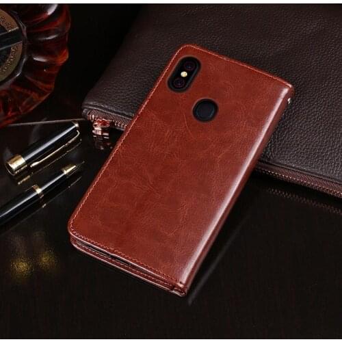 For Umidigi F1 Play Case 6.3 inch Magnetic Flip Crazy Horse Pattern Leather Case For Umidigi F1 Play Case Wallet Phone Cover