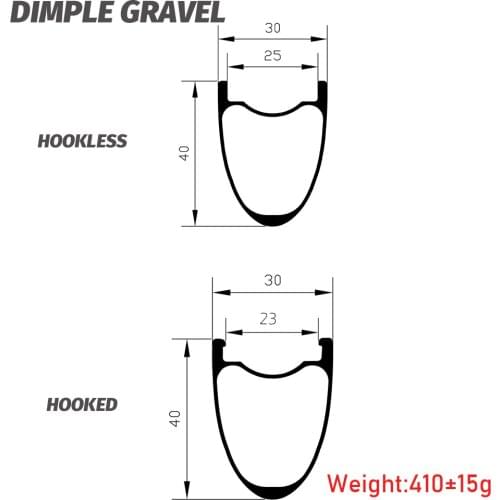 FIERCE Customized Carbon Gravel Dimple Rims 40mm Depth 30mm Width Tubular Extrme light Road Disc Brake 700C Aerodynamics Rims